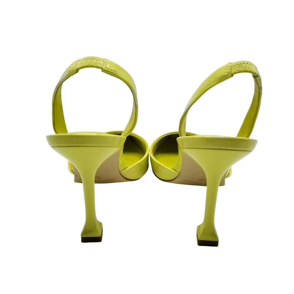 Marc Fisher Hadya Pointed Toe Slingback Pumps Lime Green Women's Size 8
